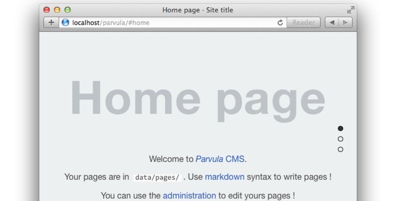 With Parvula you can create a quick website from markdown files.