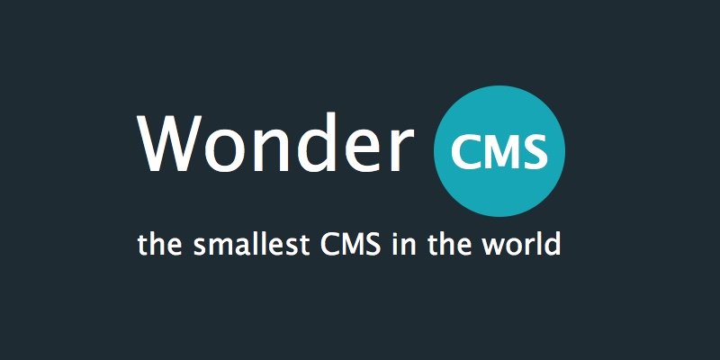 WonderCMS is the smallest CMS in the world
