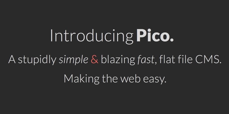 Pico is a stupidly simple & blazing fast, flat file CMS.