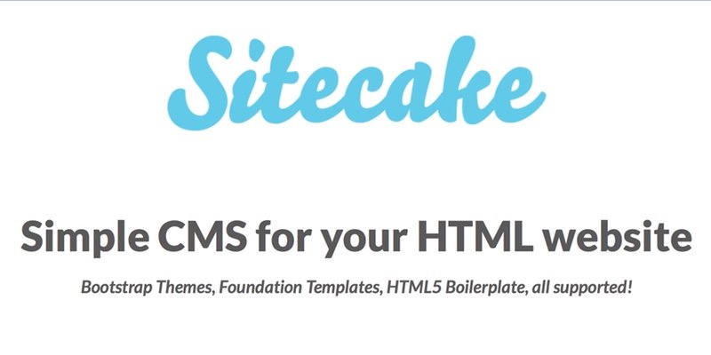 Sitecake is a Simple Drag&Drop CMS for your HTML website.